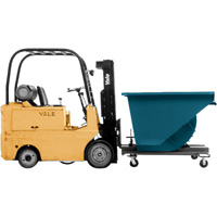 Self-Dumping Hopper, Steel, 1/2 cu.yd., Blue Superchem Industries