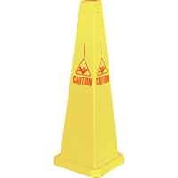 "Caution" Lamba Traffic Cones, English with Pictogram Superchem Industries