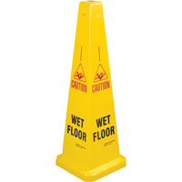 "Wet Floor" Lamba Traffic Cones, English with Pictogram Superchem Industries