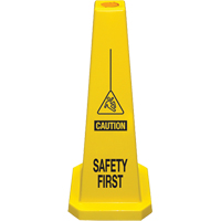 "Safety First" Lamba Traffic Cones, English with Pictogram Superchem Industries
