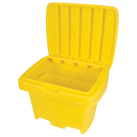 Heavy-Duty Outdoor Salt and Sand Storage Container, 30" x 24" x 24", 5.5 cu. Ft., Yellow Superchem Industries