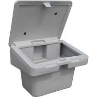 Salt Sand Container SOS, With Hasp, 30" x 24" x 24", 5.5 cu. Ft., Grey Superchem Industries