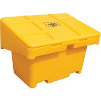 Salt Sand Container SOS, With Hasp, 42" x 29" x 30", 11 cu. Ft., Yellow Superchem Industries