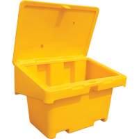 Salt Sand Container SOS, With Hasp, 42" x 29" x 30", 11 cu. Ft., Yellow Superchem Industries
