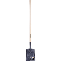 Pro Square Point Shovel, Wood, Tempered Steel Blade, Straight Handle, 48" Long Superchem Industries