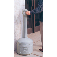 Smokers Cease-Fire&reg; Cigarette Butt Receptacle, Free-Standing, Plastic, 4 US gal. Capacity, 38-1/2" Height Superchem Industries
