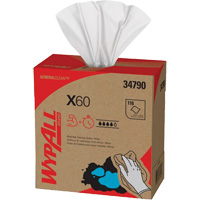 WypAll&reg; X60 Wipers, All-Purpose, 16-3/4" L x 8-3/8" W Superchem Industries