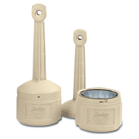 Smokers Cease-Fire&reg; Cigarette Butt Receptacle, Free-Standing, Plastic, 4 US gal. Capacity, 38-1/2" Height Superchem Industries