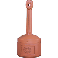 Smokers Cease-Fire&reg; Cigarette Butt Receptacle, Free-Standing, Plastic, 4 US gal. Capacity, 38-1/2" Height Superchem Industries