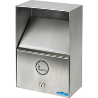 Smoking Receptacles, Wall-Mount, Stainless Steel, 3.3 Litres Capacity, 13-1/2" Height Superchem Industries