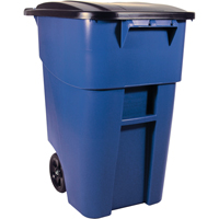 Brute&reg; Roll Out Containers, Curbside, Plastic, 50 US gal. Superchem Industries