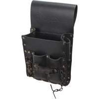 Tool Belt Pouch, Multiple Tool Holder, Leather, 5 Pockets Superchem Industries