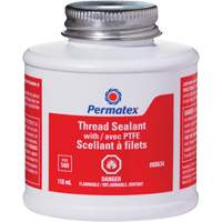 Thread Sealant with PTFE, Brush Top Bottle, 118 ml, -54°C - 150°C/-65°F - 300°F Superchem Industries
