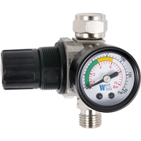 Air Dial Regulator with Gauge for Spray Gun, 1/4" NPT, 135 PSI Max. PSI, Standard Superchem Industries