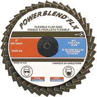 Disque &agrave; lamelles &agrave; rouler Powerblend FLX, 3" x Grain 120, Alumine de zirconium Superchem Industries