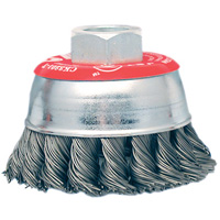 Brosse boisseau &agrave; fils li&eacute;s et nou&eacute;s &agrave; haute performance, 3" dia. x 10mm x 1,25" arbre Superchem Industries