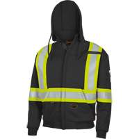 337SF Flame-Resistant Zip Style Hoodie, Men's, Small, Black, 22 cal/cm² Superchem Industries
