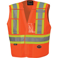 6930 Veste de s&eacute;curit&eacute; d&eacute;tachable &agrave; &eacute;paules tombantes, Orange haute visibilit&eacute;, Grand/T-Grand, Polyester Superchem Industries