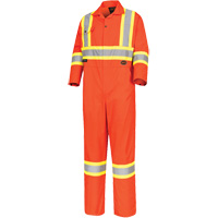 5514 High-Visibility Safety Coveralls, 36, High Visibility Orange Superchem Industries