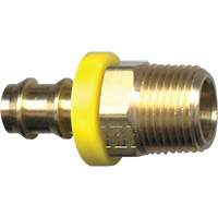 Grip-Tite Male Pipe Hose Fitting, 1/4" x 1/4" Dia, Brass Superchem Industries