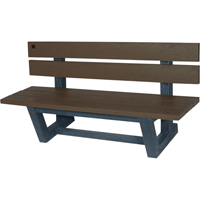 Bancs de parc d'ext&eacute;rieur, Plastique recycl&eacute;, 60" lo x 22-13/16" la x 29-13/16" h, Ombre Superchem Industries