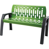 Stream Benches, Steel, 48" L x 48" W x 34" H, Green Superchem Industries