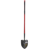 Pro Round Point Shovel, Tempered Steel Blade, Fibreglass, Straight Handle Superchem Industries