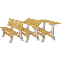 Basics&reg; Flip Top Park Bench / Table, Plastic, 96" L x 26" W x 34" H, Sand Superchem Industries