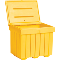 Economy Salt Sand Storage Container, 32" x 23" x 27-1/2", 10 cu. Ft., Yellow Superchem Industries