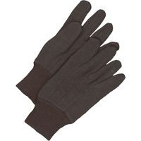 Classic Jersey Gloves, One Size, Brown, Unlined, Knit Wrist Superchem Industries