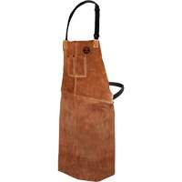 Leather Welding Apron, Bib, 36" L, Brown Superchem Industries