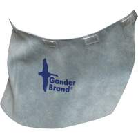 Gander Brand Split Leather Welding Helmet Bib, Pearl Grey Superchem Industries