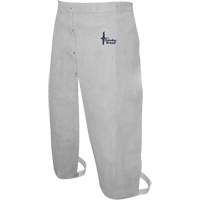 Leather Welding Apron, Split-Leg Waist, 32" L, Pearl Grey Superchem Industries