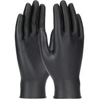 Grippaz Skins Ambidextrous Disposable Gloves, Large, Nitrile, 6-mil, Powder-Free, Black Superchem Industries