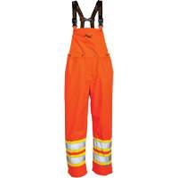 Journeyman&reg; 300D Bib Pants, Polyester, Large, High Visibility Orange Superchem Industries