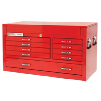 PRO+ Series Top Chest, 42" W, 9 Drawers, Red Superchem Industries