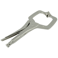 Locking Clamp Pliers with Swivel Pads, 6" Length, C-Clamp Superchem Industries