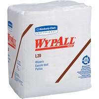 Serviettes jetables L20 WypAll, Tout usage, 12-1/2" lo x 12" la Superchem Industries