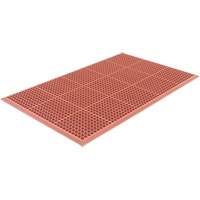 Competitor Series Mats, Slotted, 3' x 5' x 7/8", Orange, Natural Rubber Superchem Industries