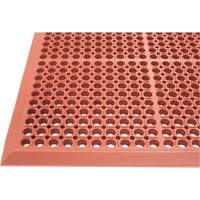 Competitor Series Mats, Slotted, 3' x 5' x 7/8", Orange, Natural Rubber Superchem Industries