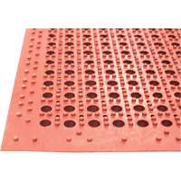 Competitor Series Mats, Slotted, 3' x 5' x 7/8", Orange, Natural Rubber Superchem Industries