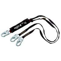 PRO Shock-Absorbing Lanyard, 4', Snap Hook Center, Snap Hook Leg Ends, Kevlar&reg; Superchem Industries