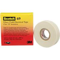 Ruban en tissu de verre Scotch, 19 mm (3/4") la x 20 m (66') lo, 7 mils, Blanc Superchem Industries