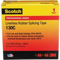 Scotch&reg; Professional Grade Linerless Rubber Splicing Tape, 50.8 mm (2") W x 9 m (30') L, 30 mils, Black Superchem Industries