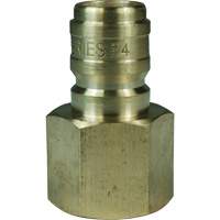 DQC E-Series Straight Through Interchange Plug, Brass, 3/4", Female NPTF, 1700 PSI Superchem Industries