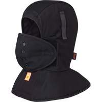 565A Flame Resistant Quilted Long Neck Hardhat Liner, Black, Cotton Superchem Industries