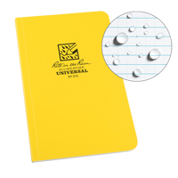 Livre reli&eacute; Field-Flex, Couverture souple, Jaune, 128 Pages, 4-5/8" , 7-1/4"  Superchem Industries