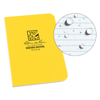 Memo Book, Soft Cover, Yellow, 112 Pages, 3-1/2" W x 5" L Superchem Industries