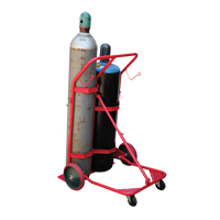 Cylinder Cart, Mold-on Rubber Wheels, 25-1/2"W x 7"L Base, 350 lbs. Superchem Industries