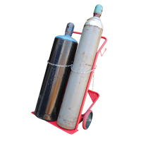 Cylinder Cart, Mold-on Rubber Wheels, 25-1/2"W x 7"L Base, 350 lbs. Superchem Industries